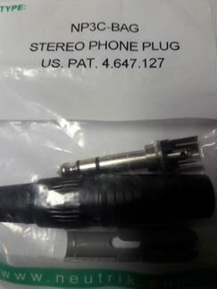 Адаптер NP3C Stereo phone plug US. PAT. 4.647.127