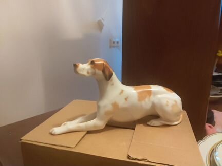 Статуэтка собака Пойнтер 14 см высота, 29 см длина
