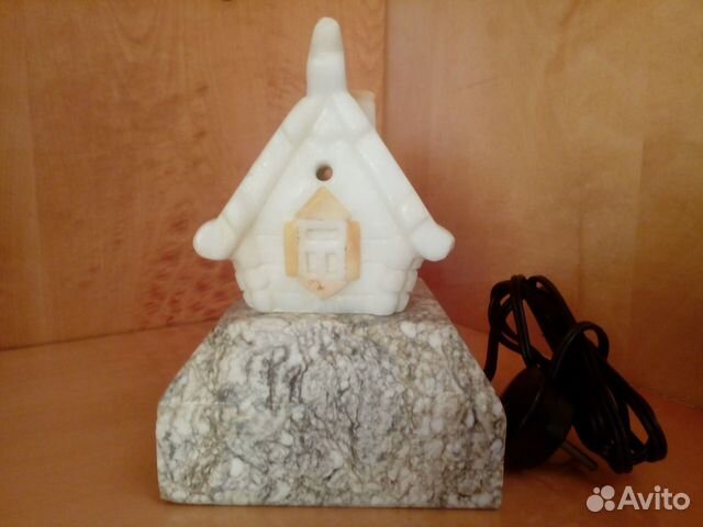 Светильник-Ночник настольный Домик Избушка Камень