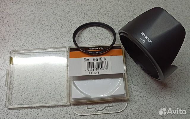 Бленда Nikon 55мм Светофильтр Marumi Uv Haze 52мм