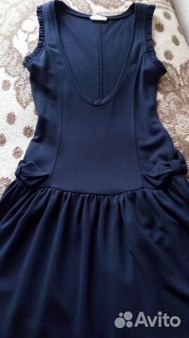 Школьный сарафан синий 146