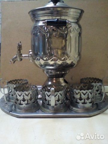 Поднос с подстаканниками. СССР