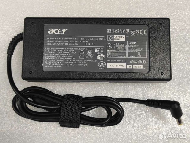 Блок питания для Acer 19V 6.3A 120W