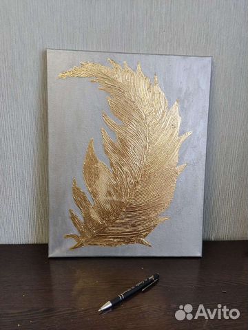 Картина акрил, поталь