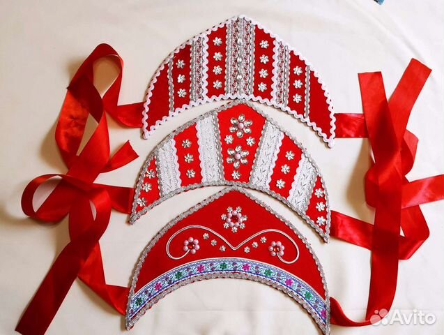 Кокошник детский с лентами