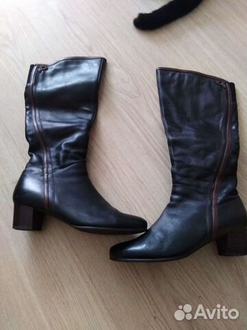 Сапоги осень весна женские кожаные