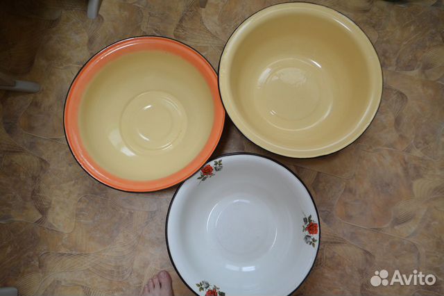 Тазик эмалированный