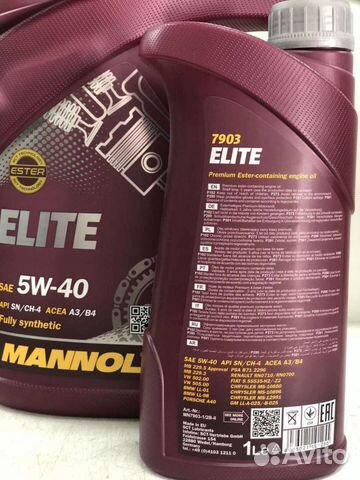 Моторное масло Mannol Elite 5w-40 4 л