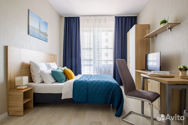 

Квартира-студия, 28 м², 1 кровать