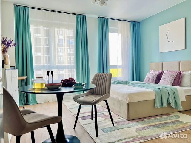 

Квартира-студия, 27 м², 2 кровати