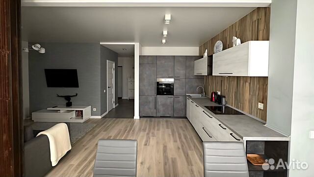 

1-к. квартира, 61 м², 2 кровати
