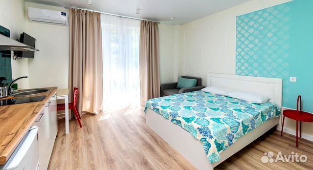 

Квартира-студия, 25 м², 2 кровати