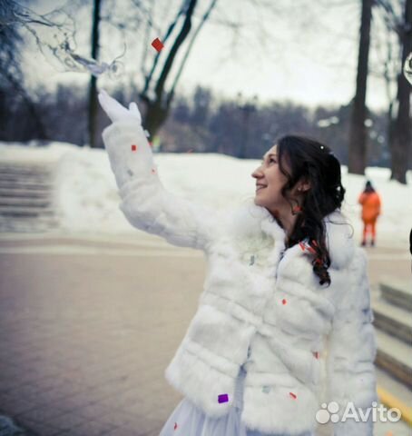 Свадебная шубка мех кролика Свадебная шубка мех кролика