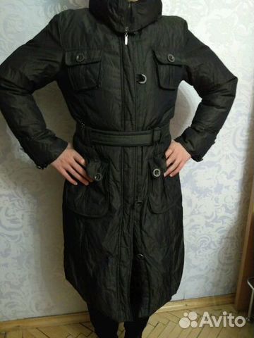 Пуховое пальто 44-46, рост 165-170