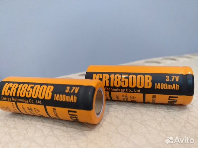 Li-lon аккумулятор ET ICR18500 B 1400mAh 3.7V Li-lon аккумулятор ET ICR18500 B 1400mAh 3.7V