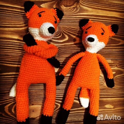 Лис лисёнок ручная работа игрушка. Подарок