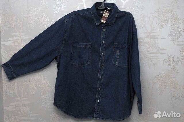 Джинсовая рубашка levis большого размера из США