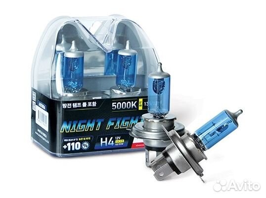 Комплект галогенных ламп Avantech Night Fighter H4