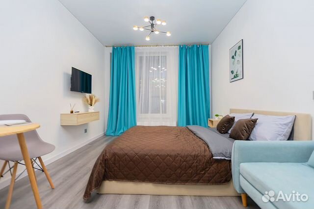 

Квартира-студия, 27 м², 2 кровати