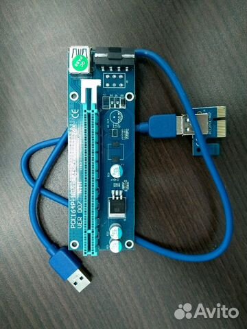 Переходник PCI-E x1 x16 (райзер)