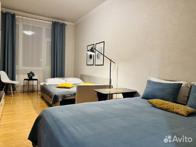 

1-к. квартира, 44 м², 2 кровати