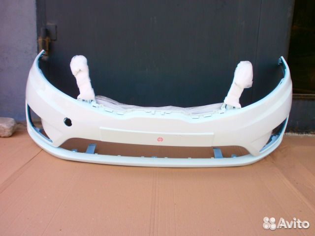 Бампер передний белый Kia Rio 3 Киа Рио 3 2011+