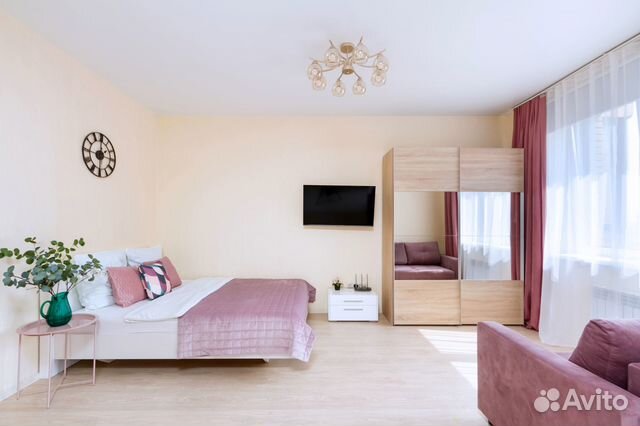 

1-к. квартира, 42 м², 2 кровати
