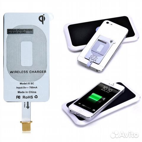 Адаптер для беспроводной зарядки lighting/microUSB