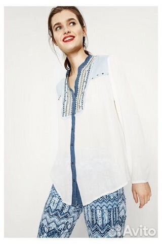 Рубашка Desigual коллекция Exotic jeans XS S Новая Рубашка Desigual коллекция Exotic jeans XS S Новая
