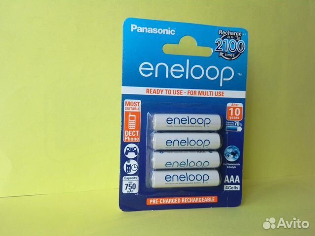 Аккумуляторы AAA Panasonic Eneloop 800 оригинал