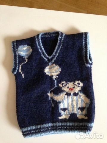 Жилетка шерстяная на 0-3 мес, новая, шерсть Жилетка шерстяная на 0-3 мес, новая, шерсть