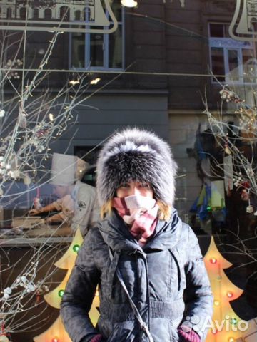 Зимняя шапка из песца