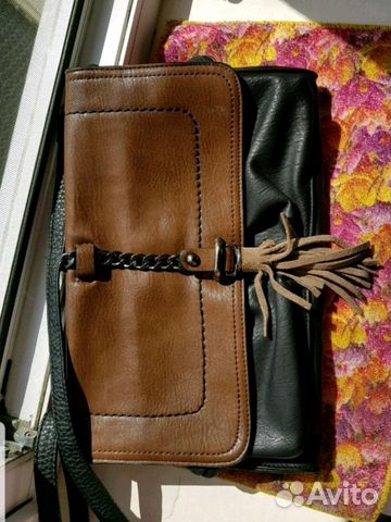 Сумка кожзам коричневая черная Сумка кожзам коричневая черная