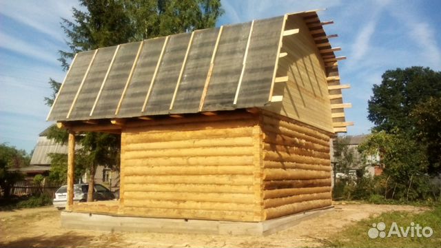 Сруб 6х8+ 2 с террасой и мансардной крышей Сруб 6х8+ 2 с террасой и мансардной крышей