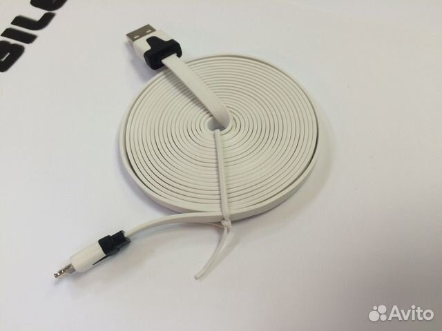 Кабель 8 pin для iPhone 5/6/iPad Плоский 3 метра