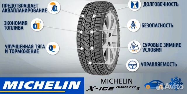Новые Michelin 215/50R17 X-Ice North Xin3