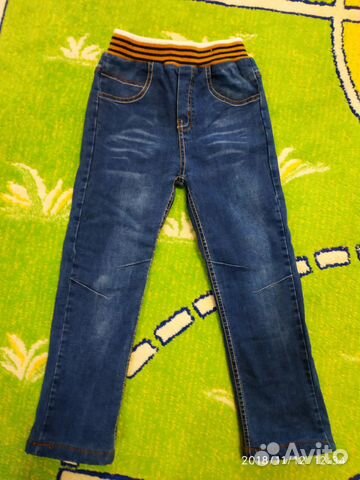 Джинсы на флисе для мальчика р-р 122