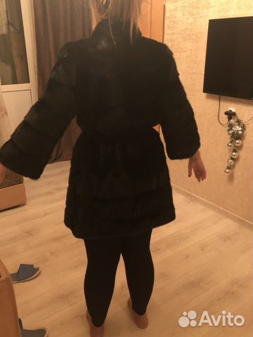 Шуба норковая чёрная