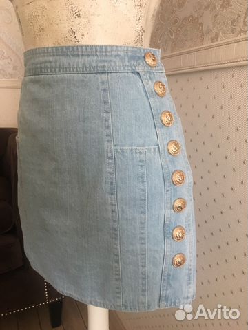 Юбка джинсовая Balmain оригинал, 40fr
