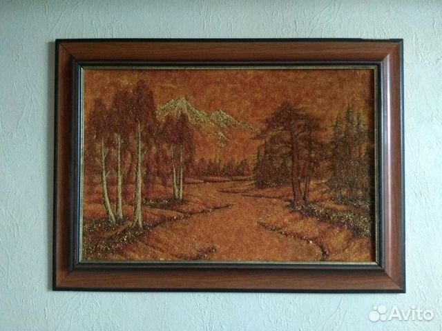 Картина из янтарной крошки