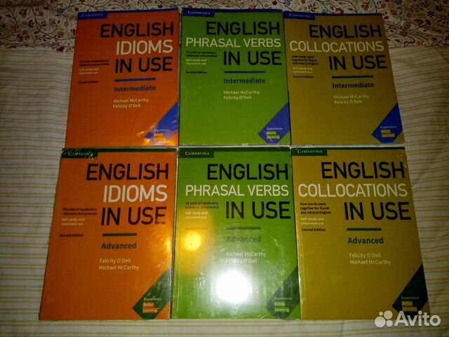 Collocations in use. English Phrasal verbs in use Elementary. English collocations in use. English idioms in use. English Phrasal verbs in use Advanced.