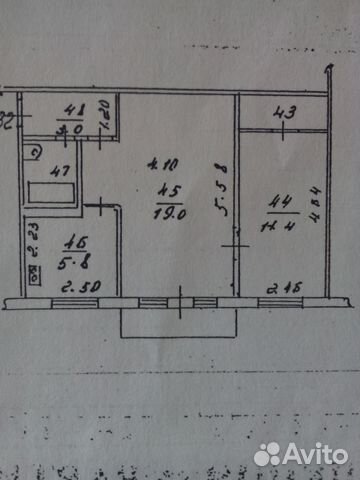 2-к квартира, 44.4 м², 3/5 эт.