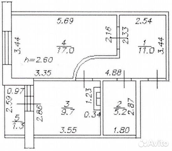 1-к квартира, 43 м², 8/10 эт.