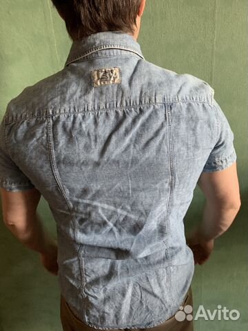 Рубашка мужская джинсовая Armani Jeans 46-48 р-р Рубашка мужская джинсовая Armani Jeans 46-48 р-р