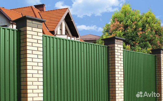 Забор из профнастила с установкой под ключ