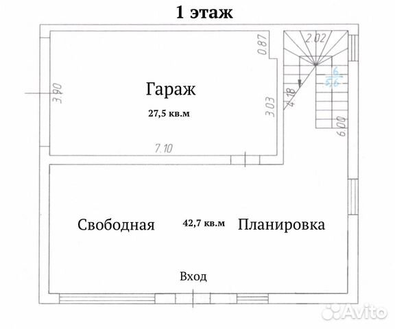 Коттедж 191.2 м² на участке 1.9 сот.