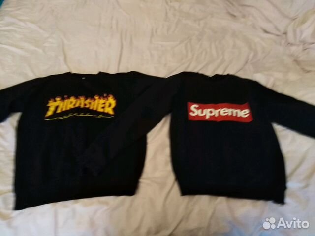 Кофты и бейсболки новые supreme и thrasher