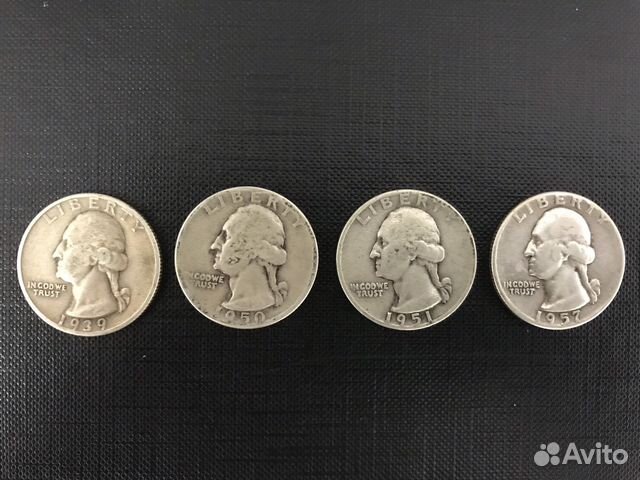 Набор квотеров США, серебро Набор квотеров США, серебро