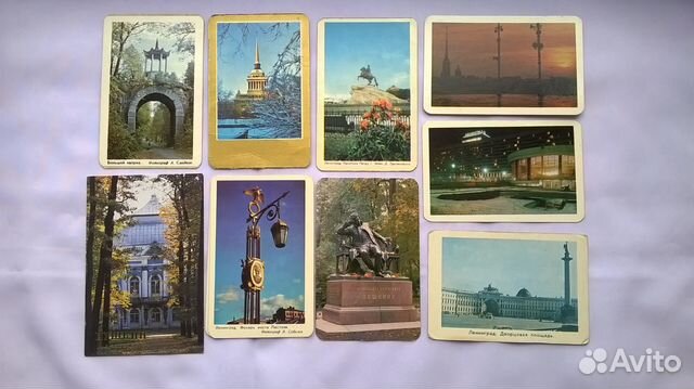 9 шт календарики Питер, 1970-80е СССР, Ленинград