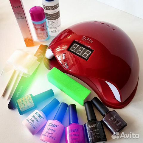 Набор для маникюра с лампой 48W